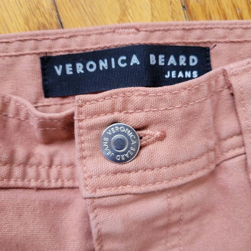 Veronica Beard Jeans Size 28 Cynthia Gaucho Dusty Rose Cropped Wide Leg - Picture 5 of 8